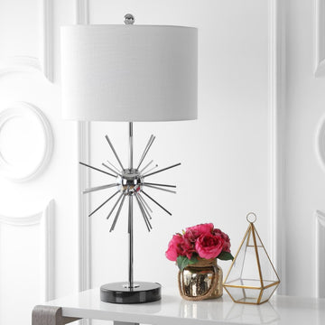 Aria 31.5" Metal/Marble LED Table Lamp - JONATHAN Y